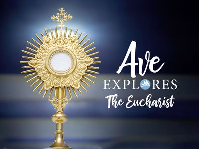 Graphic for Ave Explores: The Eucharist series